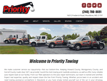 Tablet Screenshot of prioritytowinginc.com